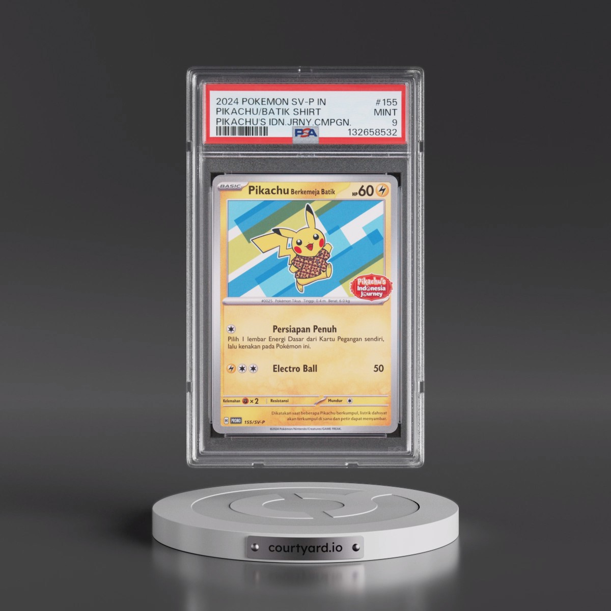 2024 Pikachu in Batik Shirt - Pokémon Pokémon SV-P Promo PSA 9 MINT